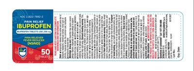 601R Rite Aid Ibuprofen 200mg round (brown) bottle label 50s